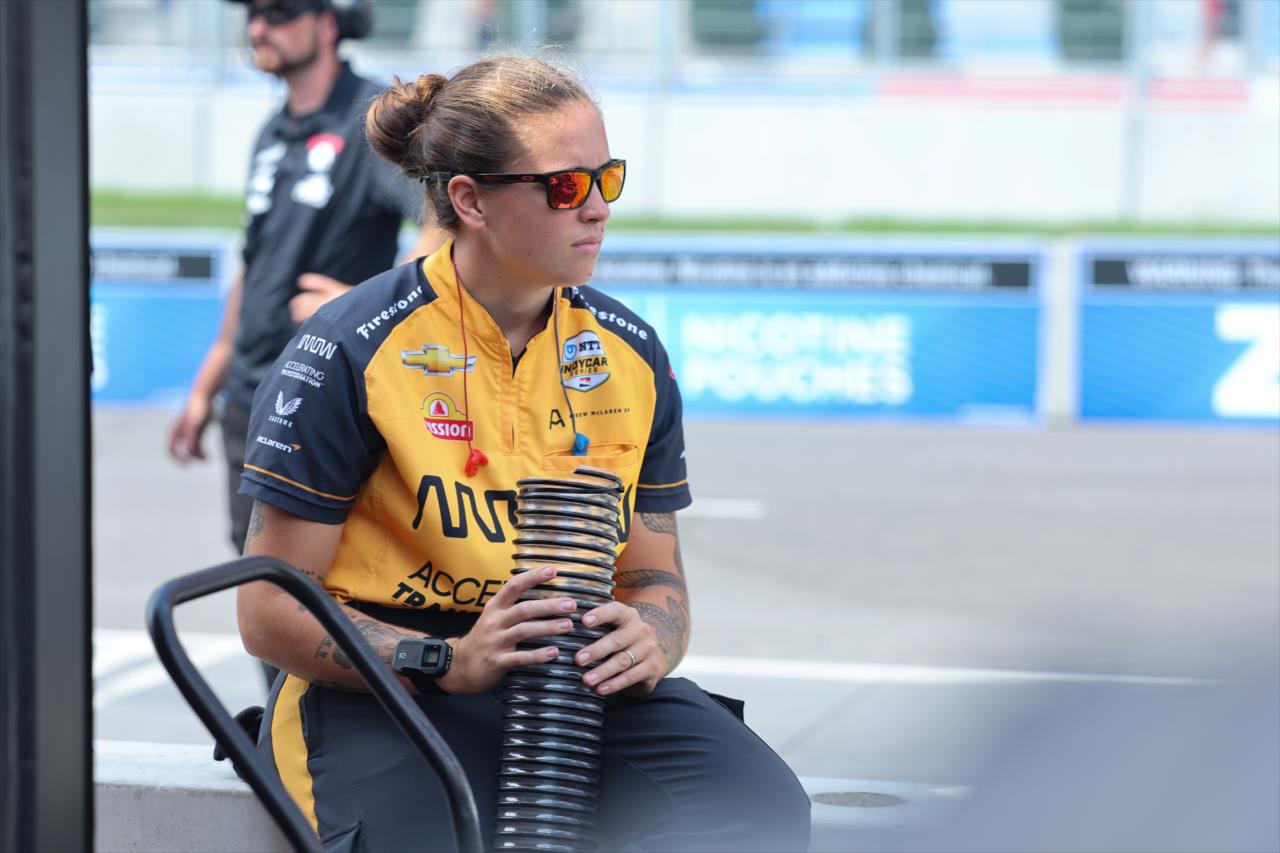 ASMP team member trying to stay cool - Big Machine Music City Grand Prix - By: Chris Owens -- Photo by: Chris Owens